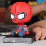 Spidermen Super Hero Action Figure Limited Edition Bobblehead with Mobile Holder for Car Dashboard, Office Desk & Study Table (New Spiderr NEN)