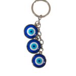 Unyks Star Evil Eye Keychain for Car, Bike & Home | Premium Blue Nazar Protection Charm | Anti-Rust Metal Key Ring for Men & Women | Stylish Key Holder Gift for Good Luck & Positivit - Evil Eye Round