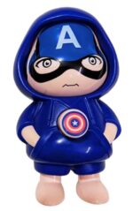 Unyks Star Toy Face Changing Doll Key Holder Cartoon Character Keychain for Men Gifts (Captai Americ)