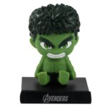 Unyks Star Super Hero Action Figure Limited Edition Bobblehead with Mobile Holder for Car Dashboard, Office Desk & Study Table (Halk)