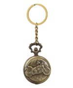 Unyks Star Analog - Vintage Motorbike Pocket Watch Keychain - Gift For Christmas Day, New Year, Birthday, Rakshabandhan For Brother, Bro, Bhai, Boyfriend, Friend - Keyring, white, gold (Moterbike) - Image 7