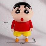 Unyks Star Cartoon Action Figure – 17cm Collectible Toy with Exaggerated Expression | Red Shirt & Yellow Shorts | Fun Desk Decor & Gift (Shinchan B) - Image 4