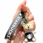 Unyks Star Cartoon Keychains for Girls & Boys – Cute Silicone Keyring Accessories for Kids, Fun Charms for Backpack, Purse, Car – Kawaii Key Holder Gift for Birthday (Starbuck A)