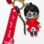 Unyks Star Cartoon Keychains for Girls & Boys – Cute Silicone Keyring Accessories for Kids, Fun Charms for Backpack, Purse, Car – Kawaii Key Holder Gift for Birthday (Harry Potter E)