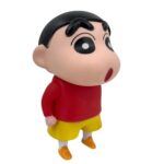 Unyks Star Cartoon Action Figure – 17cm Collectible Toy with Exaggerated Expression | Red Shirt & Yellow Shorts | Fun Desk Decor & Gift (Shinchan B) - Image 3