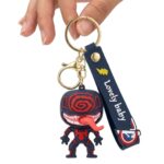 Unyks Star Cartoon Keychains for Girls & Boys – Cute Silicone Keyring Accessories for Kids, Fun Charms for Backpack, Purse, Car – Kawaii Key Holder Gift for Birthday (Venoom Black)