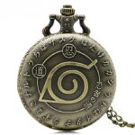 Unyks Star Vintage Pocket Watch Metal Keychain Retro Clock for Gifting with Key Ring Anti-Rust - Naruto