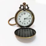 Unyks Star Analog - Vintage Motorbike Pocket Watch Keychain - Gift For Christmas Day, New Year, Birthday, Rakshabandhan For Brother, Bro, Bhai, Boyfriend, Friend - Keyring, white, gold (Moterbike) - Image 2
