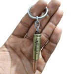 Unyks Star Bullet Keychain For Army Gun Style Key Chain Metal for Car Bikes Key Ring - Bullet