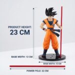Unyks Star Goku Action Figure with Stick 23 cm | Dragon Ball Anime Action Figure Toy - Image 3