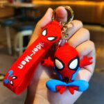 Unyks Star Cute 3D Silicon Cartoon Keychain - Cute Design Key Holder for Bags, Backpacks, and Keys (Spiderr New)