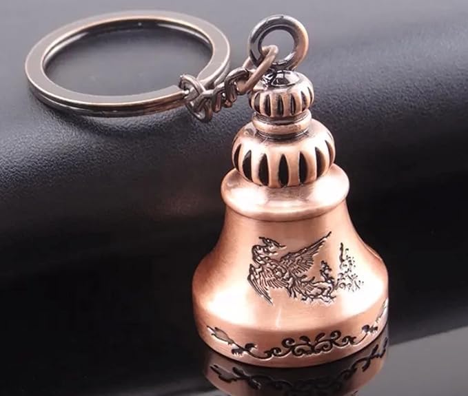 51nPLsfT3OL.jpg Unyks Star Guardian Bell KeyChain Tibetan Key Chain Good Luck Key Chain (Gurdian Bell A Multi Color) - Image 1