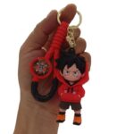 Unyks Star Cute 3D Silicon Cartoon Keychain - Cute Design Key Holder for Bags, Backpacks, and Keys (UN-One Piece Hood)
