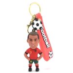 Unyks Star Cartoon Keychains for Girls & Boys – Cute Silicone Keyring Accessories for Kids, Fun Charms for Backpack, Purse, Car – Kawaii Key Holder Gift for Birthday (Ronaldo)