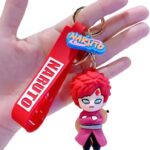 Unyks Star Cute 3D Silicon Cartoon Keychain - Cute Design Key Holder for Bags, Backpacks, and Keys (Gaara-Naaruto)