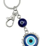 Unyks Star Evil Eye Keychain for Protection & Good Luck | Handmade Blue Glass Nazar Battu Key Ring for Car, Bike, Home & Office | Gift for Men & Women - Tree Shape