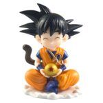 Unyks Star Anime Action Figure Cute Mini Size Height - 12cm Anime Figures Goku Smiling Sitting On Cloud 13cm Action Figure (Goku V)