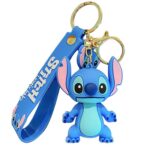 Unyks Star Keychains For Girls Boys, Cute Pendant Keychains Accessories, Cute Kawaii Key ring Purse Backpack, Key Chain Accessories Wristlet Key chain Car Charms (Blue Stitch A)