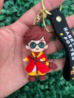 Unyks Star Cartoon Keychains for Girls & Boys – Cute Silicone Keyring Accessories for Kids, Fun Charms for Backpack, Purse, Car – Kawaii Key Holder Gift for Birthday (Harry C) - Image 2