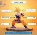 Unyks Star Goku Action Figure 16 CM Dragon Ball Anime Collectible Toy | PVC Action Figure for Kids & Adults - GOKU – 16 CM - Image 3