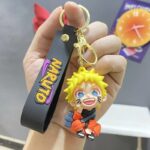 Unyks Star Cartoon Keychains for Girls & Boys – Cute Silicone Keyring Accessories for Kids, Fun Charms for Backpack, Purse, Car – Kawaii Key Holder Gift for Birthday (Naruuto C)