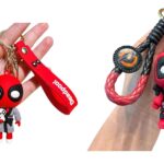 Unyks Star Cartoon Characters Keychain for Girls Boys, Cute Silicon Keychains Accessories Keyring Key Purse Backpack Car Charms for Kids Gifts (Deadp)