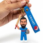 Unyks Star Virat Kohli Keychain | Virat Keychain Metal Key Ring for Car Bike Home Keys | Cricket Fan Key Holder with Durable Chain & Secure Ring | Lightweight Pocket Accessory Gift for Men Boys