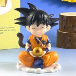 Unyks Star Anime Action Figure Cute Mini Size Height - 12cm Anime Figures Goku Smiling Sitting On Cloud 13cm Action Figure (Goku V) - Image 2