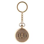 Unyks Star Analog - Vintage Motorbike Pocket Watch Keychain - Gift For Christmas Day, New Year, Birthday, Rakshabandhan For Brother, Bro, Bhai, Boyfriend, Friend - Keyring, white, gold (Dad1)