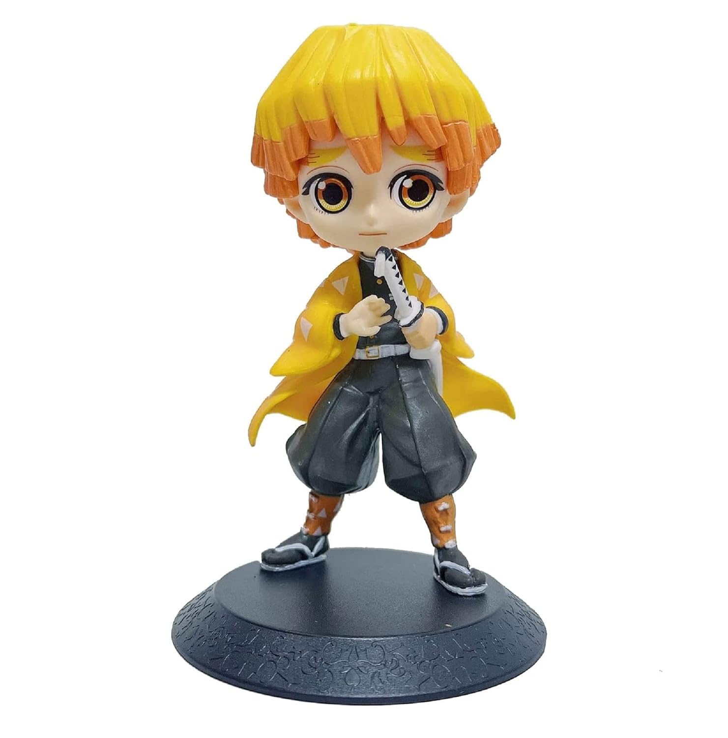 61XaP2IZ0L.jpg Unyks Star Demon Slayer Kimetsu No Yaiba 6" In Action Figure| Lightweight Attractive Durable Polyvinyl Chloridetoy Figures For Home Decors Office Desk And Study Table (Zenitsu AGATSUMA) - Image 1