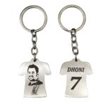 Unyks Star Universal Keychain for Men & Women – Heavy Duty Metal, Anime 3D, Quick Release | Car, Bike, Home, Office | Gift-Ready | Multiple Styles - Dhoni - Silver