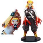 Unyks Star Rengoku Action Figure with Keychain Demon Slayer Anime Collectible PVC Model | Action Figure Toy for Home Decor, Office Desk & Gifting (Rengoku + Keychain)