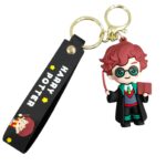Unyks Star Cartoon Keychains for Girls & Boys – Cute Silicone Keyring Accessories for Kids, Fun Charms for Backpack, Purse, Car – Kawaii Key Holder Gift for Birthday (Harry A)