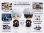 Unyks Star Anime Action Figure Inspired by Satoru Gojo, Cute Sitting Figurine Set for Car Dashboard & Home Decor, Mini Collectible Statue with Mask, Gift for Anime Fans (Satoru Gojo - Set of 2) - Image 2