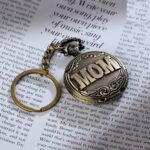 Unyks Star Analog - Vintage Motorbike Pocket Watch Keychain - Gift For Christmas Day, New Year, Birthday, Rakshabandhan For Brother, Bro, Bhai, Boyfriend, Friend - Keyring, white, gold (Mom) - Image 3